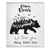 Cadeau personnalisé de couvertures d'ours de papa de nom pour le papa